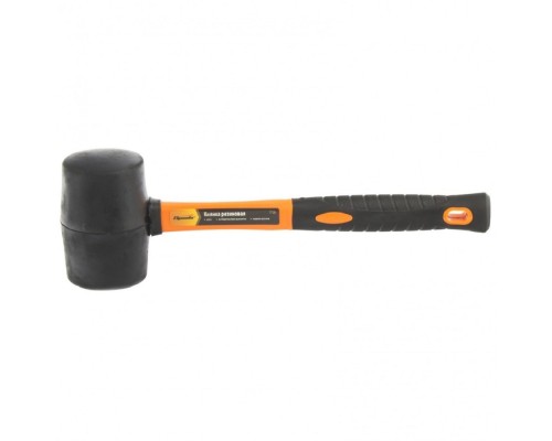 [Молотки] SPARTA Киянка резиновая, 450г, черная резина, фибергласовая рукоятка [11126]