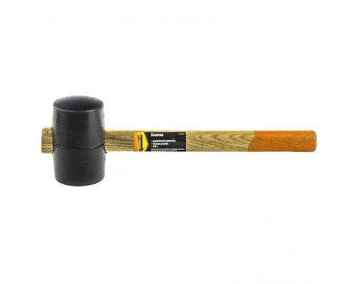 [Молотки] SPARTA Киянка резиновая, 450 г, черная резина, деревянная рукоятка [111505]