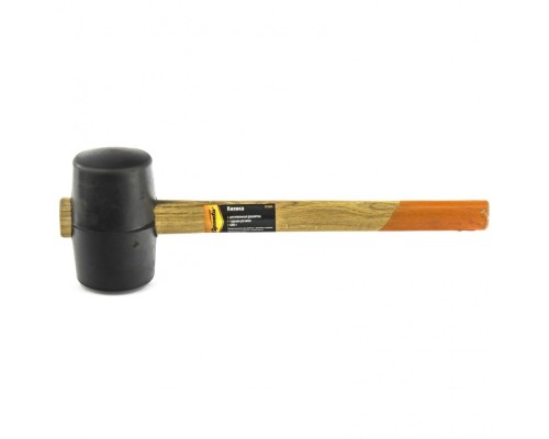 [Молотки] SPARTA Киянка резиновая, 680 г, черная резина, деревянная рукоятка [111555]