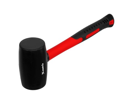 [Молотки] MATRIX Киянка резиновая, 680 г, черная резина, фибергласовая рукоятка [11193]