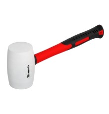 MATRIX Киянка резиновая, 450 г, белая резина, фибергласовая рукоятка [11196]