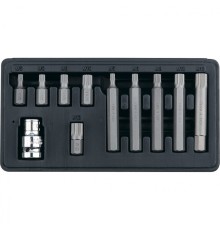 STELS Набор бит SPLINE, шестигранный хвостовик 1 1/2'', CrV, 10 мм, 11 пред. [11312]