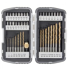 MATRIX Набор бит и свёрл, магнитный адаптер, CrV, в пласт. боксе, 40 шт. [11322]