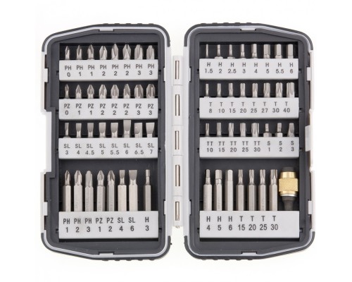 [HYUNDAI] MATRIX Набор бит, магнитный адаптер, CrV, в пласт.боксе, 64 шт. [11327]