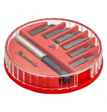 MATRIX Набор бит, магнитный адаптер для бит, сталь 45Х, 7 предм., в пласт. закрытом боксе [11392]