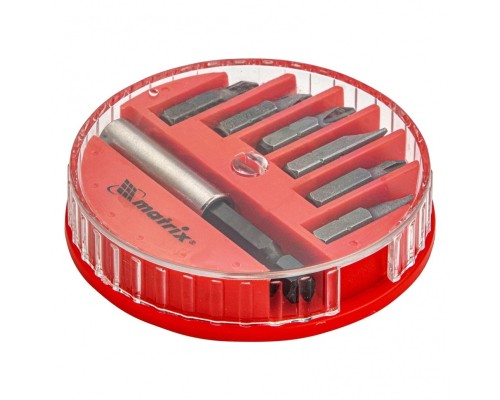 [HYUNDAI] MATRIX Набор бит, магнитный адаптер для бит, сталь 45Х, 7 предм., в пласт. закрытом боксе [11392]