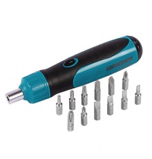 GROSS Отвертка реверсивная, механизм SmartPush, 12 шт., S2 [11611]