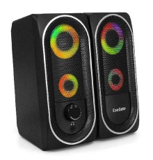 ExeGate Accord 220 EX289686RUS (питание USB, 2х3Вт (6Вт RMS), 60-20000Гц, цвет черный, RGB подсветка, Color Box)