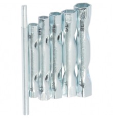 SPARTA Набор ключей-трубок торцевых, 8 х 17 мм, вороток, оцинкованные, 6 шт. [137405]