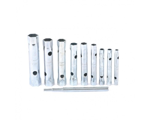 [Ручной инструмент] SPARTA Набор ключей-трубок торцевых, 6 - 22 мм, вороток, оцинкованные, 9 шт. [137525]