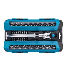 GROSS Набор торцевых головок, трещотка 120 зубьев, 36 предметов, 1/2