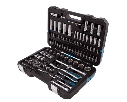 [Наборы инструмента] GROSS Набор инструментов 109 предметов, 120 зубьев, CrV 1/4, 1/2