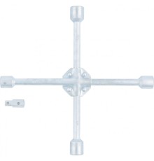 STELS Ключ-крест баллонный, 17 х 19 х 21 х 22 х 1/2, усиленный, с переходником на 1/2 [14249]