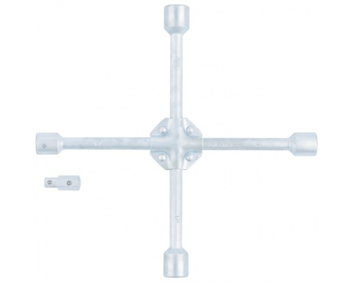 [Ручной инструмент] STELS Ключ-крест баллонный, 17 х 19 х 21 х 22 х 1/2, усиленный, с переходником на 1/2 [14249]