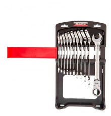 MATRIX Набор ключей комбинированных, трещоточных шарнирных 11шт. [14796]