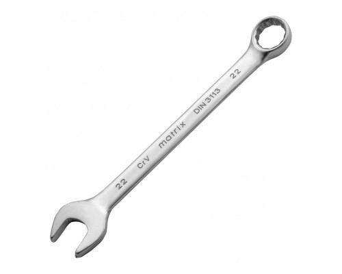 [Ручной инструмент] MATRIX Ключ комбинированный, 22 мм, CrV, матовый хром [15118]