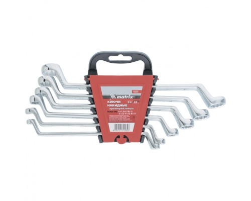 [Ручной инструмент] MATRIX Набор ключей накидных, 6–17 мм, CR-V, 6 шт., полированный хром [15331]