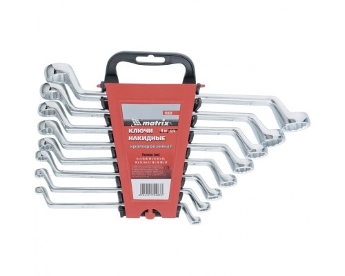 [Ручной инструмент] MATRIX Набор ключей накидных, 6–22 мм, CR-V, 8 шт., полированный хром [15332]