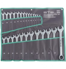 STELS Набор ключей комбинированных 6-32 мм, 26 шт., CrV, матовый хром [15431]