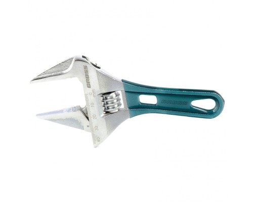 [Ручной инструмент] GROSS Ключ разводной, 160 мм,CrV, укороченная ручка [15566]