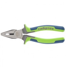 СИБРТЕХ Плоскогубцы комбинированные, 180 мм, фосфатирование, трехкомпонентные рукоятки [17054]