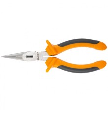 SPARTA Длинногубцы, Comfort, 160 мм, прямые шлифованные, двухкомпонентные рукоятки [17165]