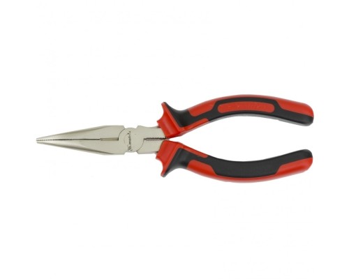 [плоскогубцы] MATRIX Длинногубцы NICKEL, 160 мм, изогнутые никелированные, двухкомпонентные рукоятки [17420]