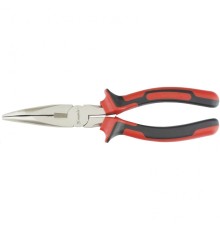 MATRIX Длинногубцы NICKEL, 200 мм, изогнутые никелированные, двухкомпонентные рукоятки [17424]