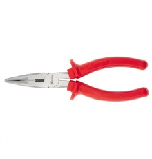 MATRIX Длинногубцы Econom, 180 мм, изогнутые шлифованные, пластмассовые рукоятки [17495]