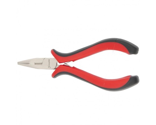 [плоскогубцы] MATRIX Длинногубцы Mini, 130 мм, никелированные, прямые, авторазжим, двухкомпонентные рукоятки [17810]