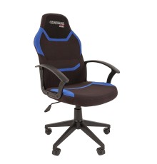 Кресло Chairman game 9 Россия ткань черно/синий New (7104730)