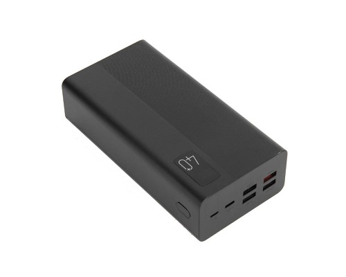 [Аксессуар] Perfeo Powerbank MOUNTAINS 40000 mAh/LED дисплей/PD + QC 3.0/Type-C/4 USB/Выход: 3A, max 22.5W/Black (PF_D0144)
