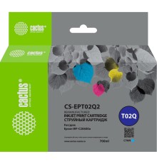 Картридж струйный Cactus CS-EPT02Q2 T02Q голубой (660мл) для Epson WorkForce Enterprise WF-C20600D4T
