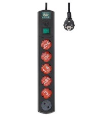 Сетевой фильтр Most LRG, 1.6м, черный [lrg 6-1.6bk]