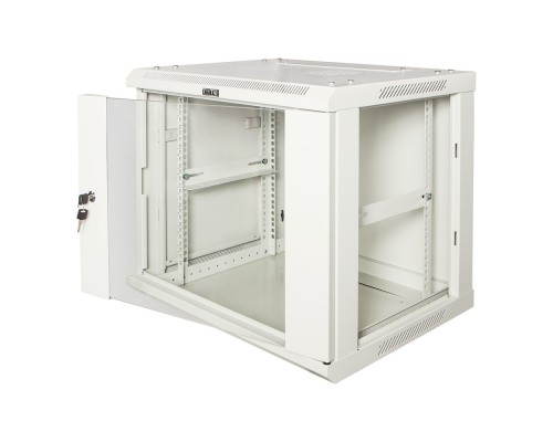 [Монтажное оборудование] Шкаф коммутационный Lanmaster (TWT-CBWPG-6U-6X4-GY) 6U 600x400мм пер.дв.стекл 60кг серый