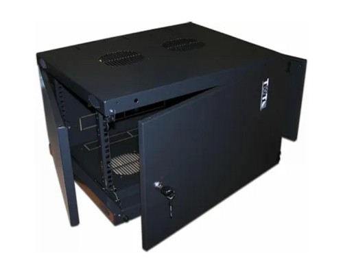 [Монтажное оборудование] Lanmaster TWT-CBWNM-6U-6X6-BK Шкаф коммутационный настенный 6U 550x600mm пер.дв.металл задн.дв.спл.стал.лист 60кг черный IP20