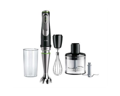Блендер погружной Braun MQ9135XI черный/серебристый