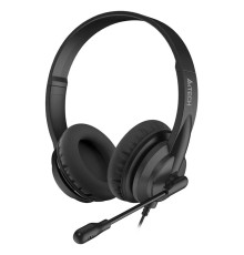 Наушники с микрофоном A4Tech HS-10 черный 2м накладные оголовье (HS-10/3.5MM PLUG/BLACK)