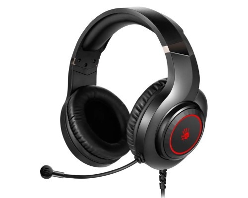 [Наушники] Наушники с микрофоном A4Tech Bloody G220 черный 2м мониторные оголовье (G220 AUX3.5-4PIN + USB)