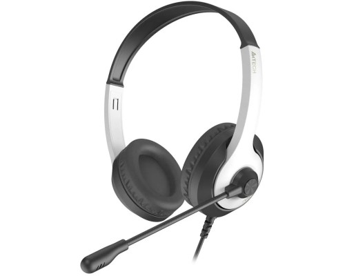 [Наушники] Наушники с микрофоном A4Tech Fstyler FH100U белый/черный 2м накладные USB оголовье (FH100U (PANDA))