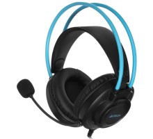 Наушники с микрофоном A4Tech Fstyler FH200U серый/синий 2м накладные USB оголовье (FH200U BLUE)