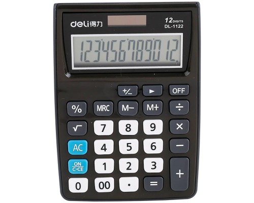 [Калькулятор] Калькулятор настольный Deli E1122/GREY серый 12-разр. [1003488]
