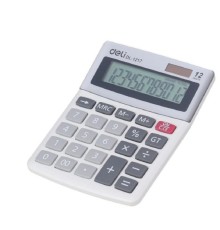 Калькулятор настольный Deli E1217 в ассортименте 12-разр. [1003503]