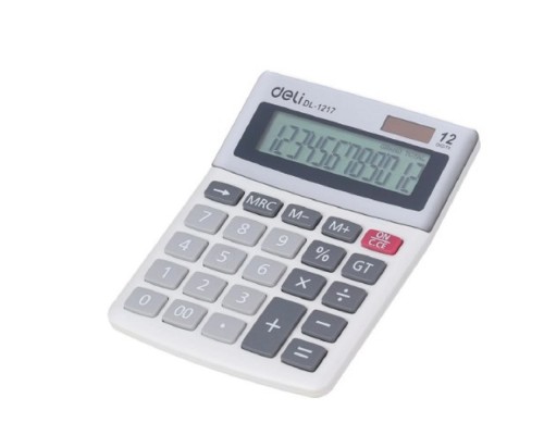 [Калькулятор] Калькулятор настольный Deli E1217 в ассортименте 12-разр. [1003503]