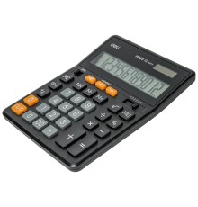 Калькулятор настольный Deli E1631 черный 12-разр. [1026036]