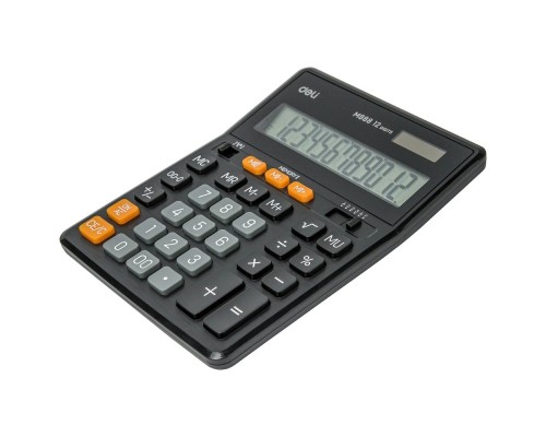 [Калькулятор] Калькулятор настольный Deli E1631 черный 12-разр. [1026036]