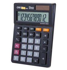 Калькулятор настольный Deli EM01320 черный 12-разр.  [1187623]