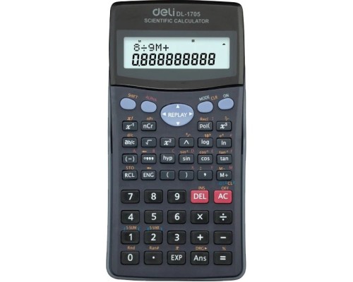[Калькулятор] Калькулятор научный Deli E1705 черный 10+2-разр. [1460089]