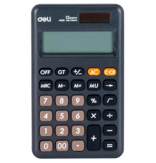 Калькулятор карманный Deli EM120BLACK черный 12-разр. [1740393]