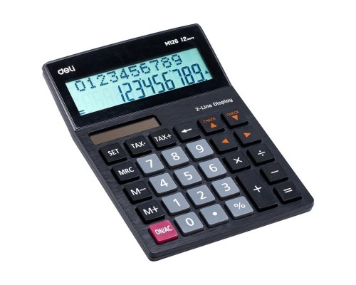 [Калькулятор] Калькулятор настольный Deli EM126 черный 12-разр. [1801402]